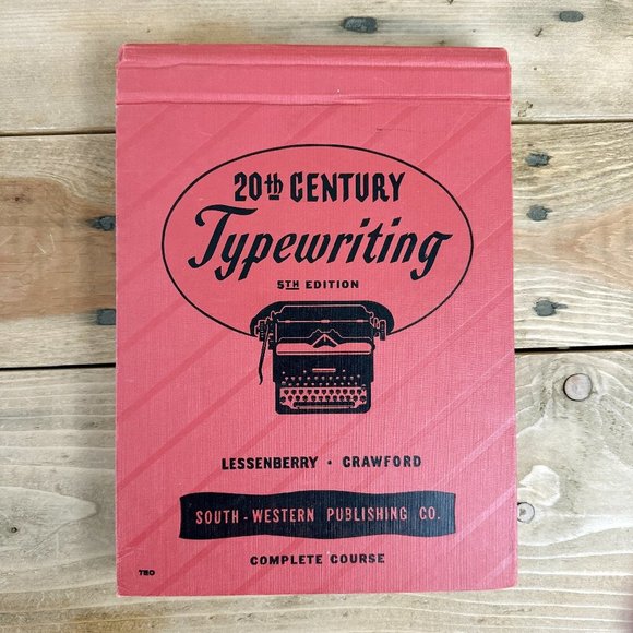 Type Writing Textbook South-Western Publishing | Accents | Vintage Book 2th Century ...